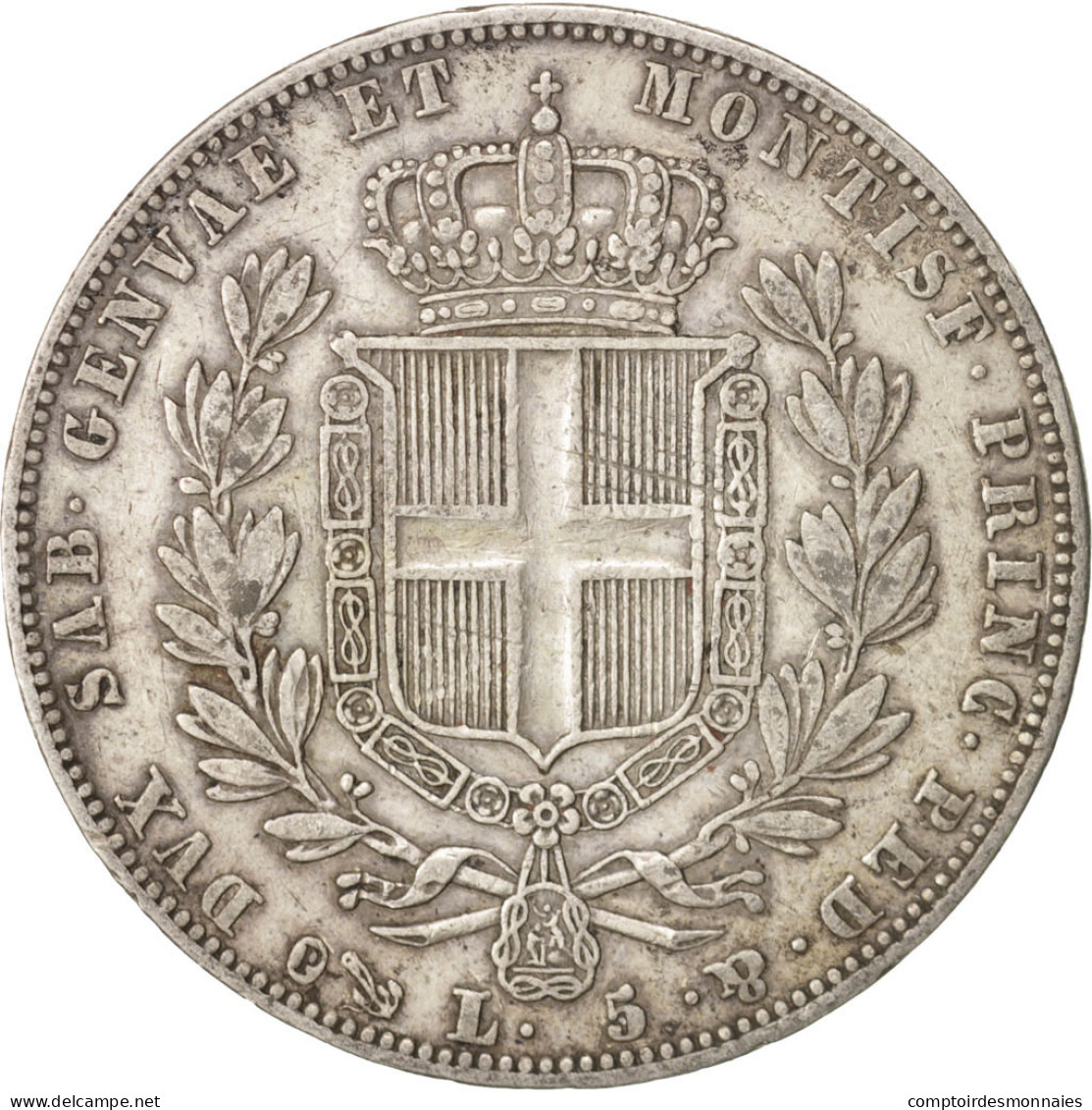 Monnaie, États Italiens, SARDINIA, Carlo Alberto, 5 Lire, 1840, Genoa, TB+ - Piemonte-Sardinië- Italiaanse Savoie