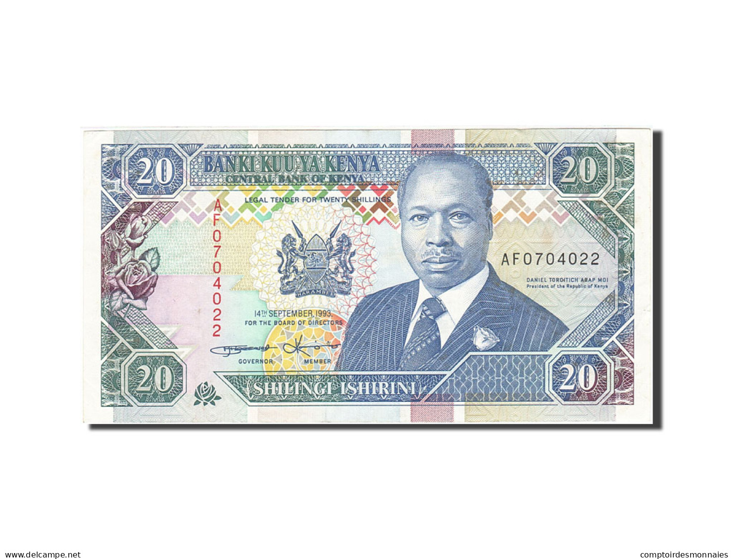 Billet, Kenya, 20 Shillings, 1993, 1993-09-14, KM:31a, SUP - Kenia