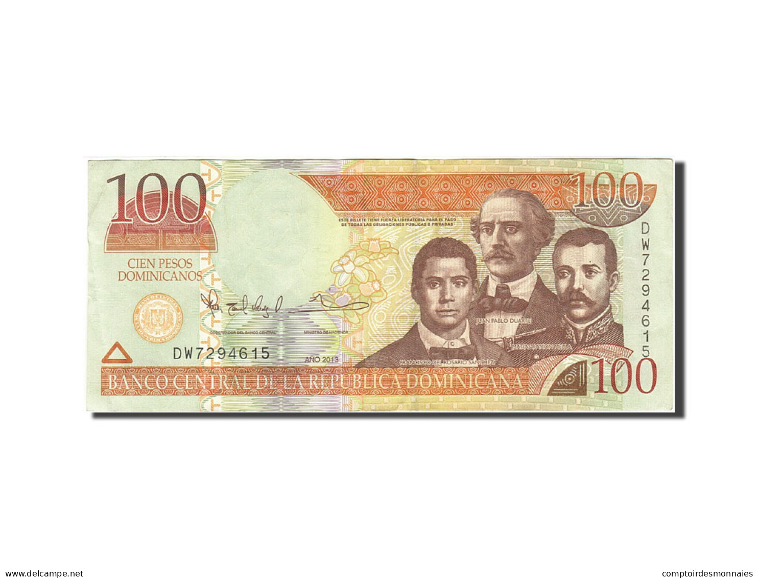 Billet, Dominican Republic, 100 Pesos Oro, 2013, 2013, TTB - Dominicaine