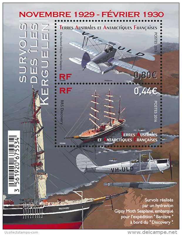 TAAF  2016  Ile Kerguelen  Schip Vliegtuig  Ship Aeroplane    Postfris/mnh/neuf - Neufs