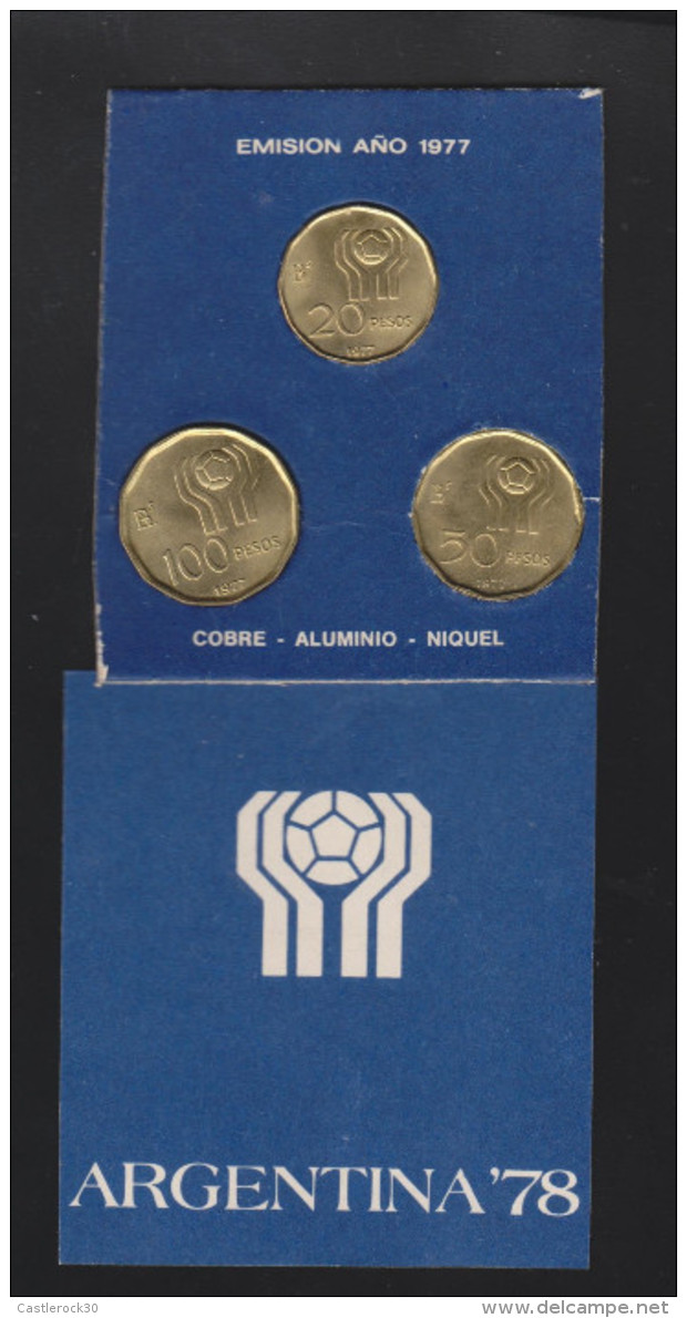 O) 1978 ARGENTINA,  WORLD CUP 1978 - FOOTBALL,COINS COPPER ALUMINUM NICKEL,XF - Sonstige – Amerika