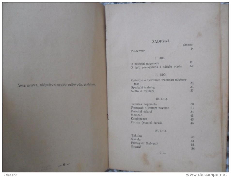 NOGOMET TRENIRANJE TEHNIKA I TAKTIKA, RALF HOKE 1923,  MALA SPORTSKA BIBLIOTEKA 3 - Libri