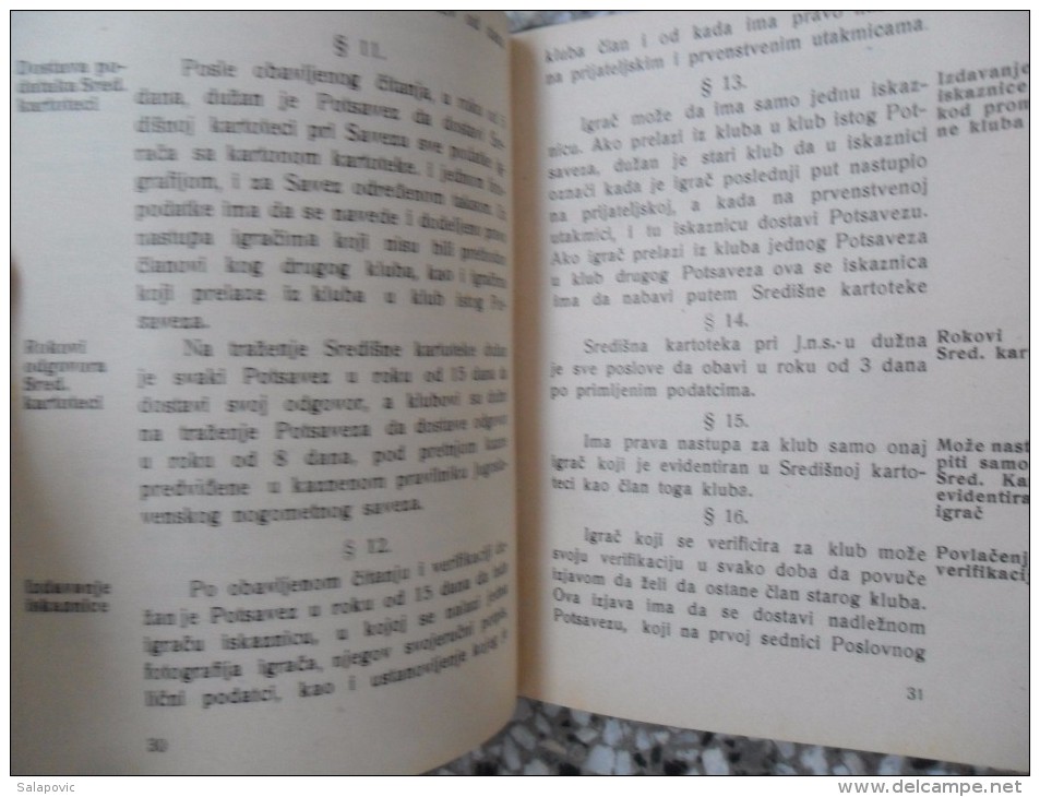 JUGOSLAVENSKI NOGOMETNI SAVEZ PRAVILA I PRAVILNICI 1936, KRALJEVINA JUGOSLAVIJA, Kingdom Of Yugoslavia - Boeken