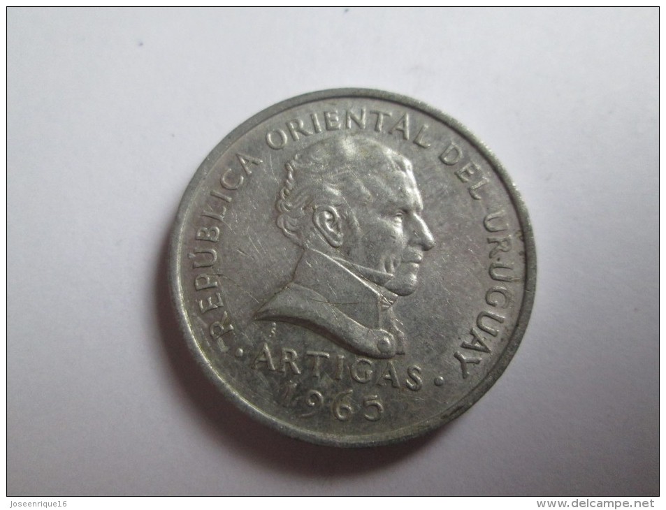 1965 URUGUAY 50 CENTESIMOS, MONEDA MONNAIE COIN ALUMINIO ALUMINUM - Uruguay