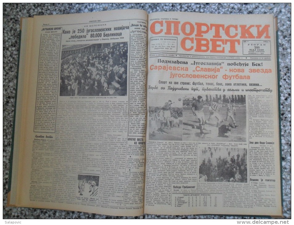 SPORTSKI SVET 1940, BEOGRAD, 24 PIECES, BANDED, PERFECT CONDITION - Books