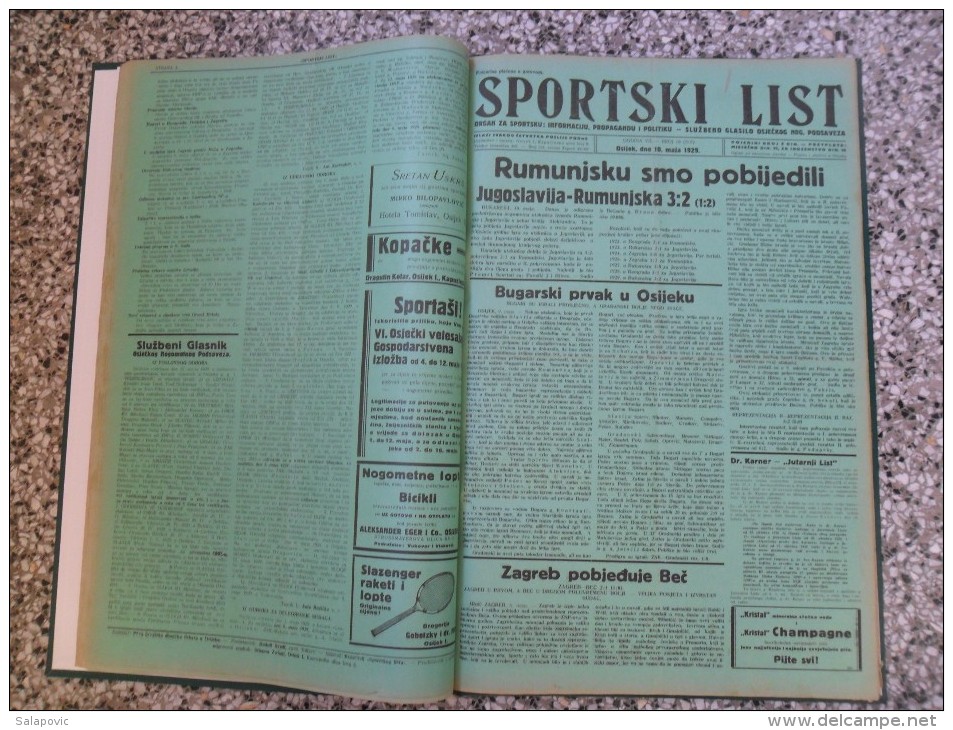 SPORTSKI LIST, SLUZBENO GLASILO OSJECKOG NOGOMETNOG PODSAVEZA, OSIJEK 1928,1929,1930  57 PIECES, BANDED