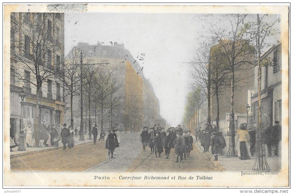 PARIS (XIII) Carrefour Richemond Et Rue De Tolbiac Belle Animation - Arrondissement: 13