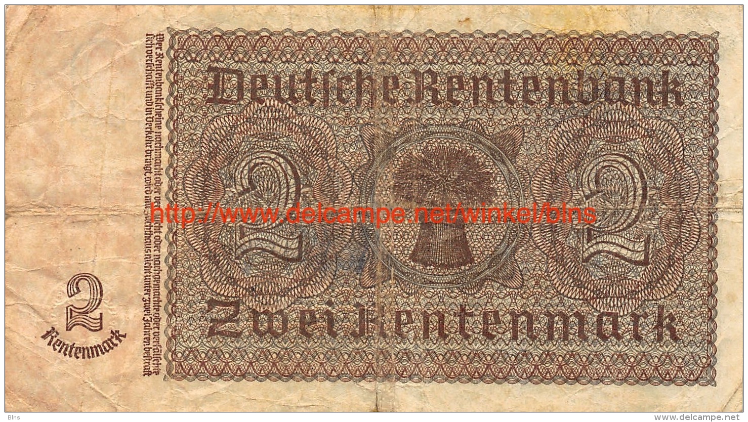 Zwei Rentenmark 1937 - 2 Rentenmark