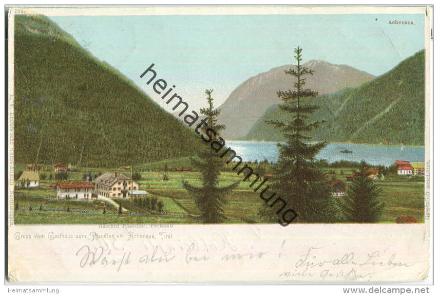 Pertisau Am Achensee - Gasthaus Zum Pfandler - Verlag L. V. Ender´sche Kunstanstalt Neutitschen - Achenseeorte