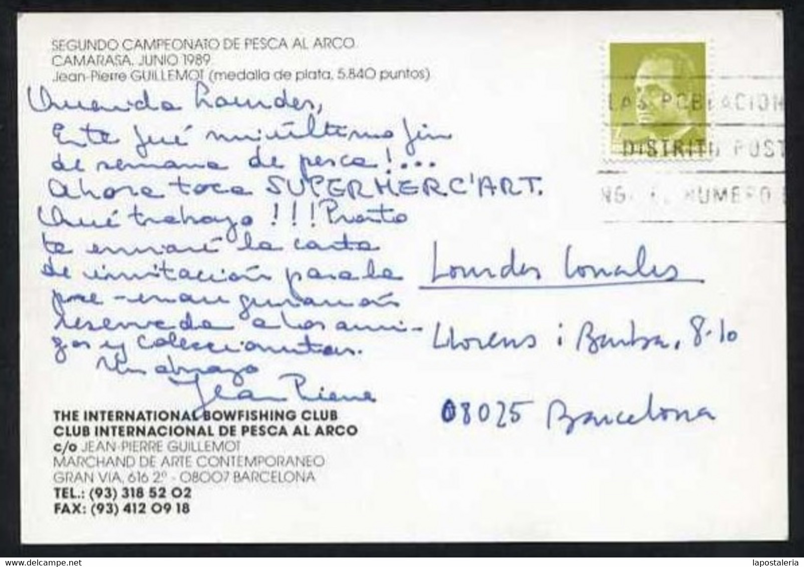 *Jean-Pierre Guillemot* Texto Y Firma Autógrafa. Camarasa 1989. - Archery