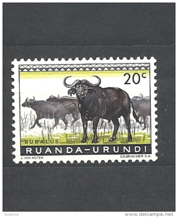 RUANDA URUNDI  1959 Fauna Syncerus Caffer BUFFALO  MNH** - Gebraucht