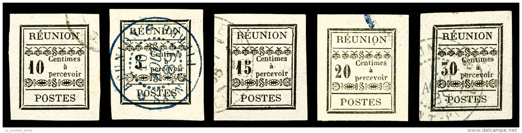 O N°1/5, Série De 1889, Les 5 Valeurs Grandes Marges, SUP   Qualité: O - Timbres-taxe