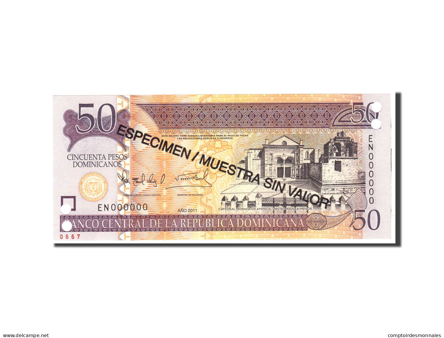 Billet, Dominican Republic, 50 Pesos Dominicanos, 2011, Undated, KM:183s, NEUF - Dominikanische Rep.