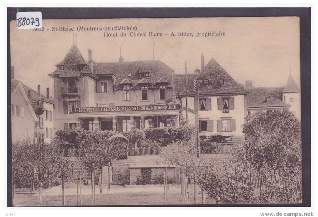 ST BLAISE - HOTEL DU CHEVAL BLANC - TB - Saint-Blaise