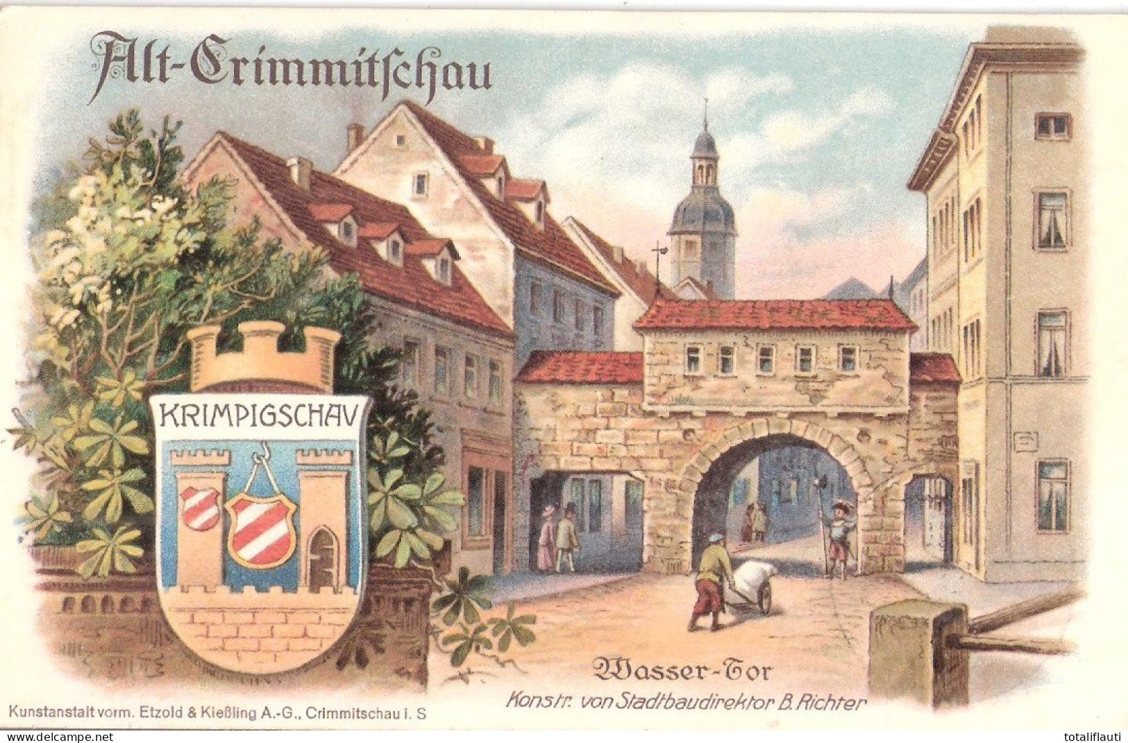 CRIMMITSCHAU 500 Jahre Stadtrecht Sonderstempel 14.6.1914 Auf Color Offizielle Postkarte Stadtrechtsfeier 1414 Bis 1914 - Neubrandenburg