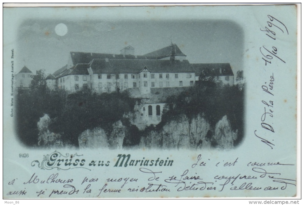 CPA Suisse - GRUSS AUS  MARIASTEIN -  Cachet 1898 - PRÉCURSEUR - Metzerlen-Mariastein