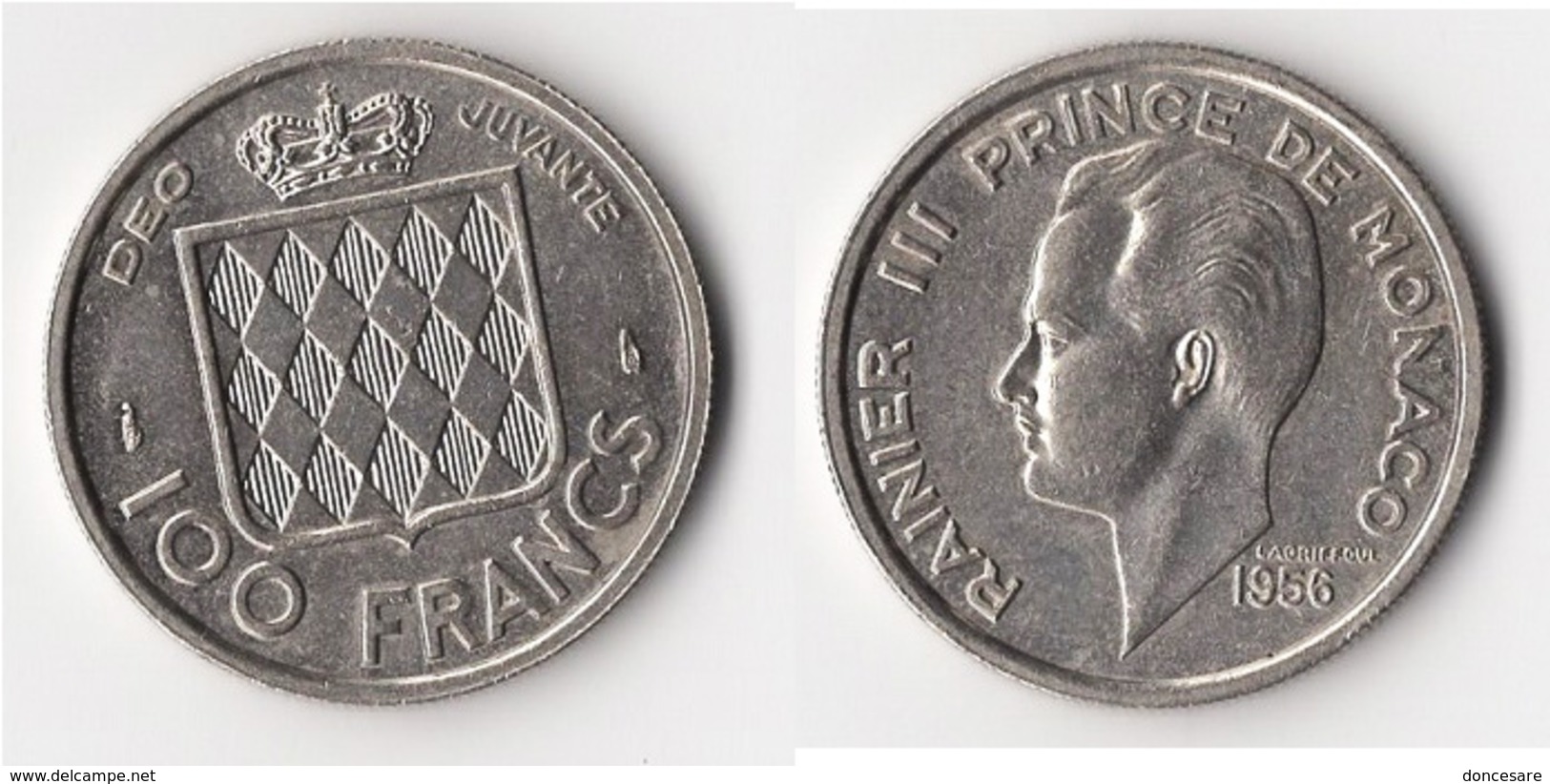 ** 100 FRANCS  MONACO 1956  TTB+  ** - 1949-1956 Anciens Francs