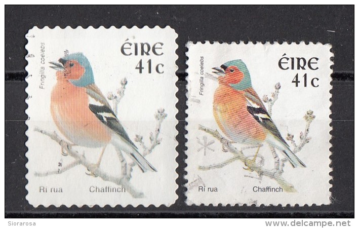 1361 Irlanda 2002 Birds Uccelli Chaffinch Fringilla Coelebs Fringuello Eire Ireland Used - Sparrows