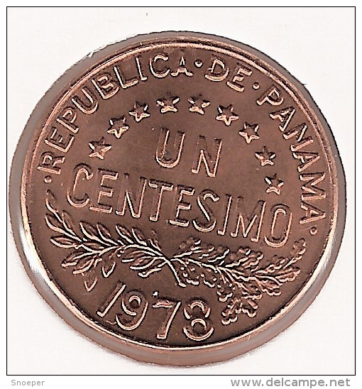 Panama 1 Centesimo 1978 Km 22  Unc !!! Catalog Val  2016 6,00$ - Panama