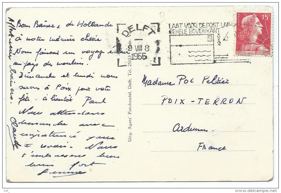 CPSM DELFT, NOORDEINDE, PENICHE, Format 9 Cm Sur 14 Cm Environ, ZUID HOLLAND, PAYS BAS - Delft