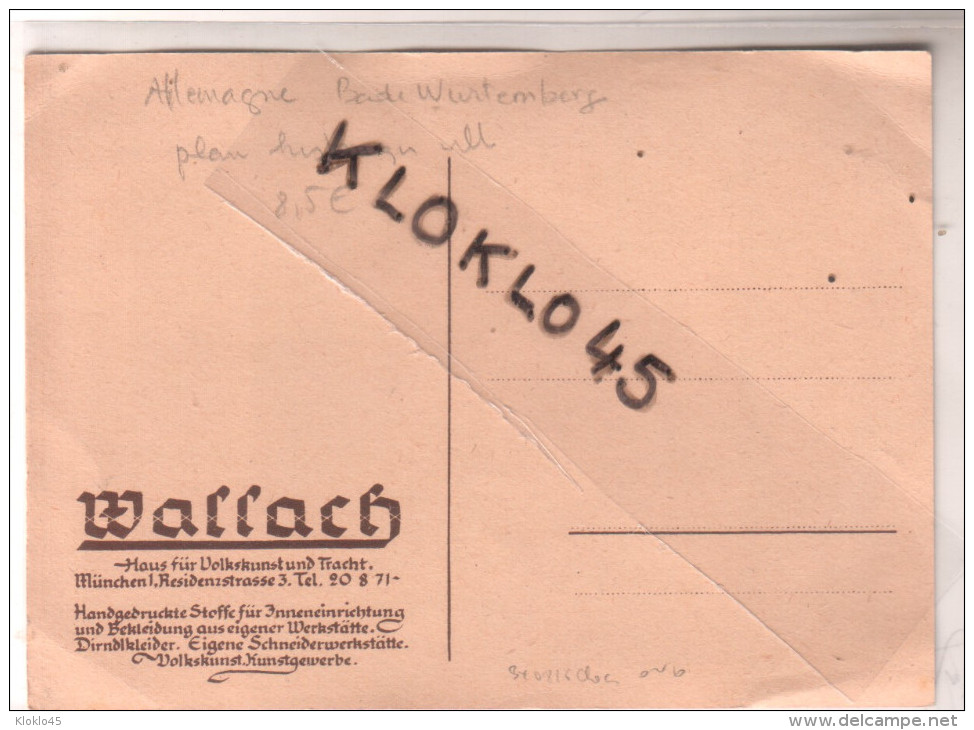 Allemagne - Wallach HAUS FUR VOLKSKUNST UND TRAACHT. - Plan De La Ville Avec  Rues Et Monuments - CPA - Wolfach