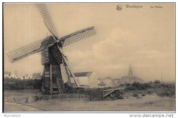 CPA Belgique Belgie Moulin à Vent Circulé Wenduyne - Andere & Zonder Classificatie