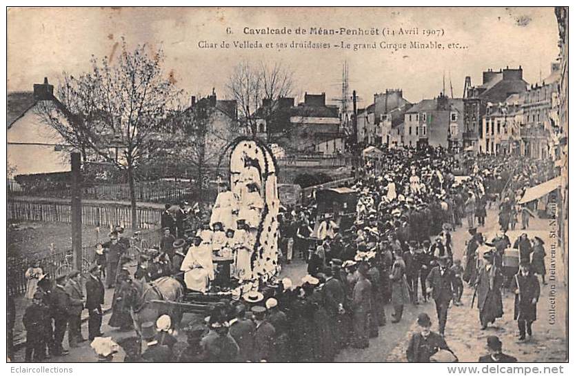 St Nazaire. Méan-Penhouët     44    Cavalcade De 1907.Char De Velleda.Le Grand Cirque Minable - Saint Nazaire