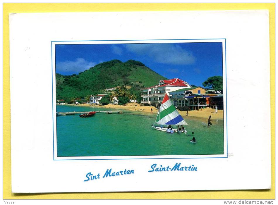 SAINT MARTIN - French West Indies .Used Postally With Slogan And Stamp - Saint Martin