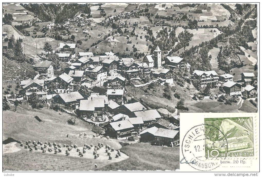 Tschiertschen - Dorf Mit Blick übers Tal Nach St.Peter           1951 - Tschiertschen