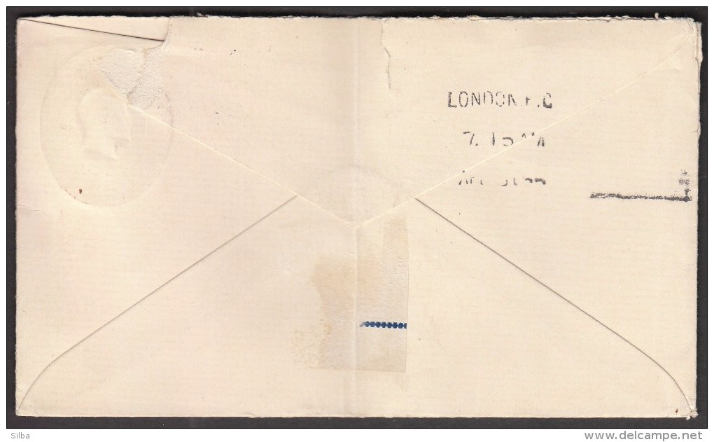 New Zealand Wellington / Postal Stationery One Penny / Sent To London - Briefe U. Dokumente