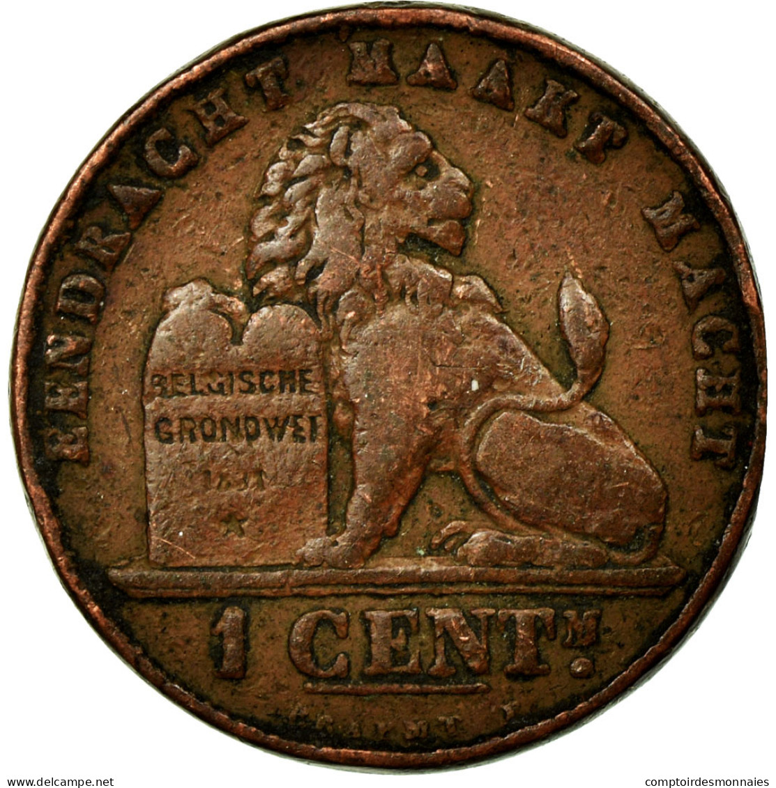 Monnaie, Belgique, Leopold II, Centime, 1902, TB+, Cuivre, KM:34.1 - 1 Centime