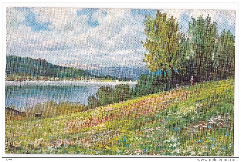 BAUMGARTEN  .Paysage Avec Lac. - Baumgarten, F.