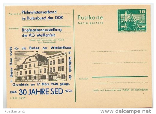 DDR P79-2b-76 C30-b Postkarte PRIVATER ZUDRUCK Typ 2 30 Jahre SED Weißenfels 1976 - Cartes Postales Privées - Neuves