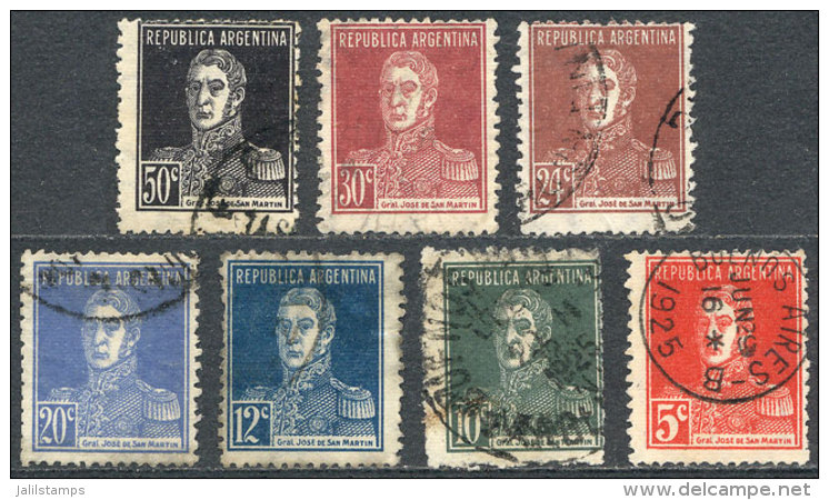 GJ.614/620, Ribbed Paper, High Values Of The Set, VF Quality, Catalog Value US$40 - Other & Unclassified