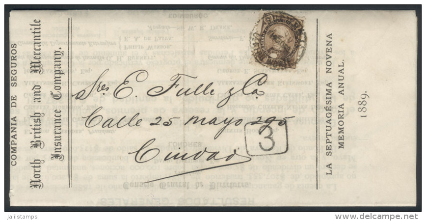 GJ.98, Franking ALONE A Printed Matter Of The Cía. De Seguros North British And Mercantile, Cancelled... - Sonstige & Ohne Zuordnung