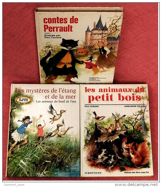 3 x contes / histoires - illustrés Paul Durand / Anne-Marie Dalmais - contes de Perrault - les animaux du petit
