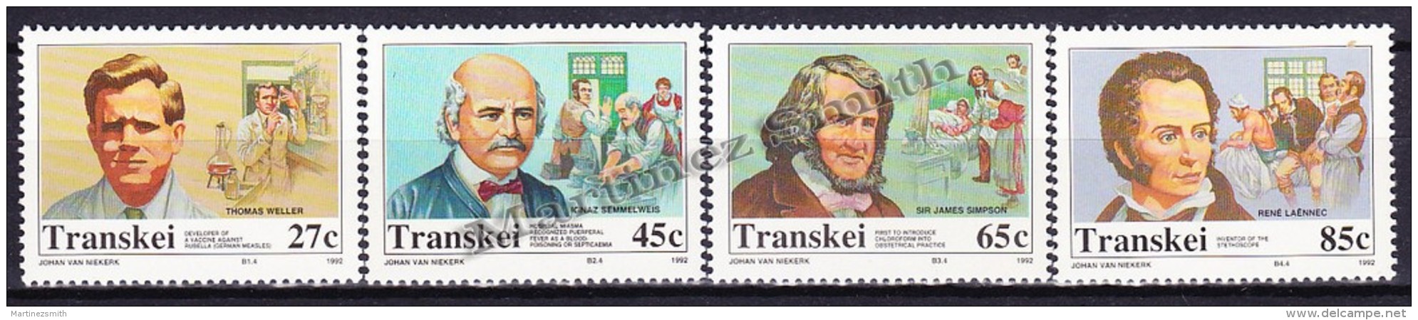 South Africa - Afrique Du Sud - Transkei 1992 Yvert 283- 86, Medicine Famous People - MNH - Ongebruikt