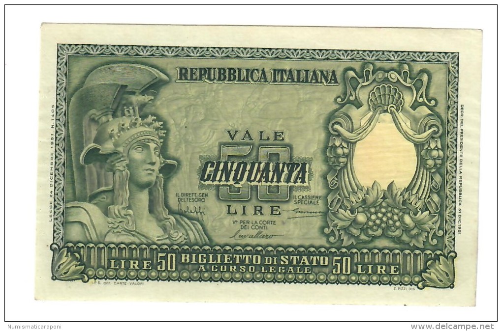 50 LIRE ITALIA ELMATA SPL  LOTTO 1414 - 50 Liras