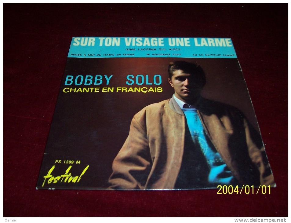 BOBBY  SOLO  °  SUR TON VISAGE UNE LARME - Other - Italian Music