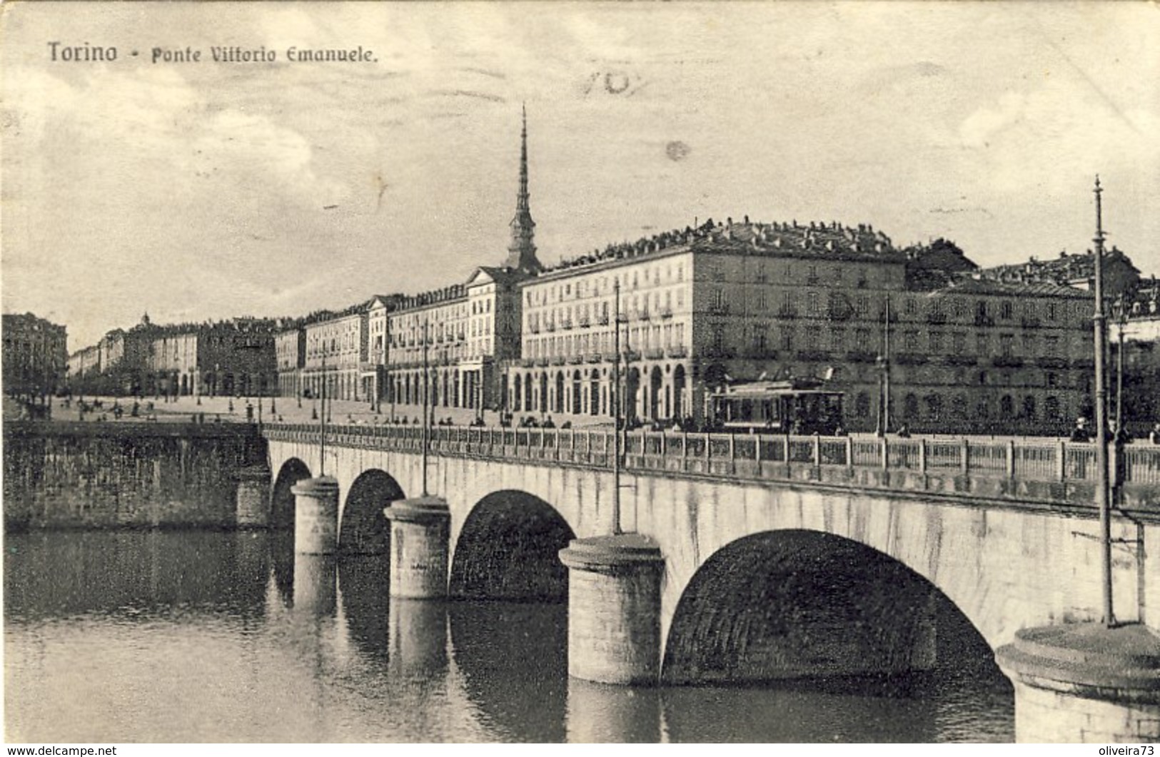 ITALIE, TORINO, Ponte Vittorio Emanuele, 1920, 2 Scans - Palazzo Madama