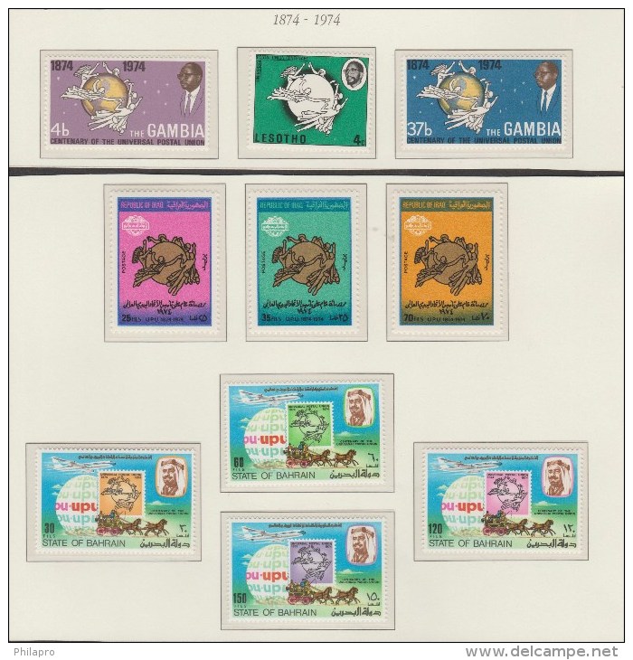 LOT TIMBRES  UPU 1974  **MNH  VF  Réf  G335 GF - UPU (Union Postale Universelle)