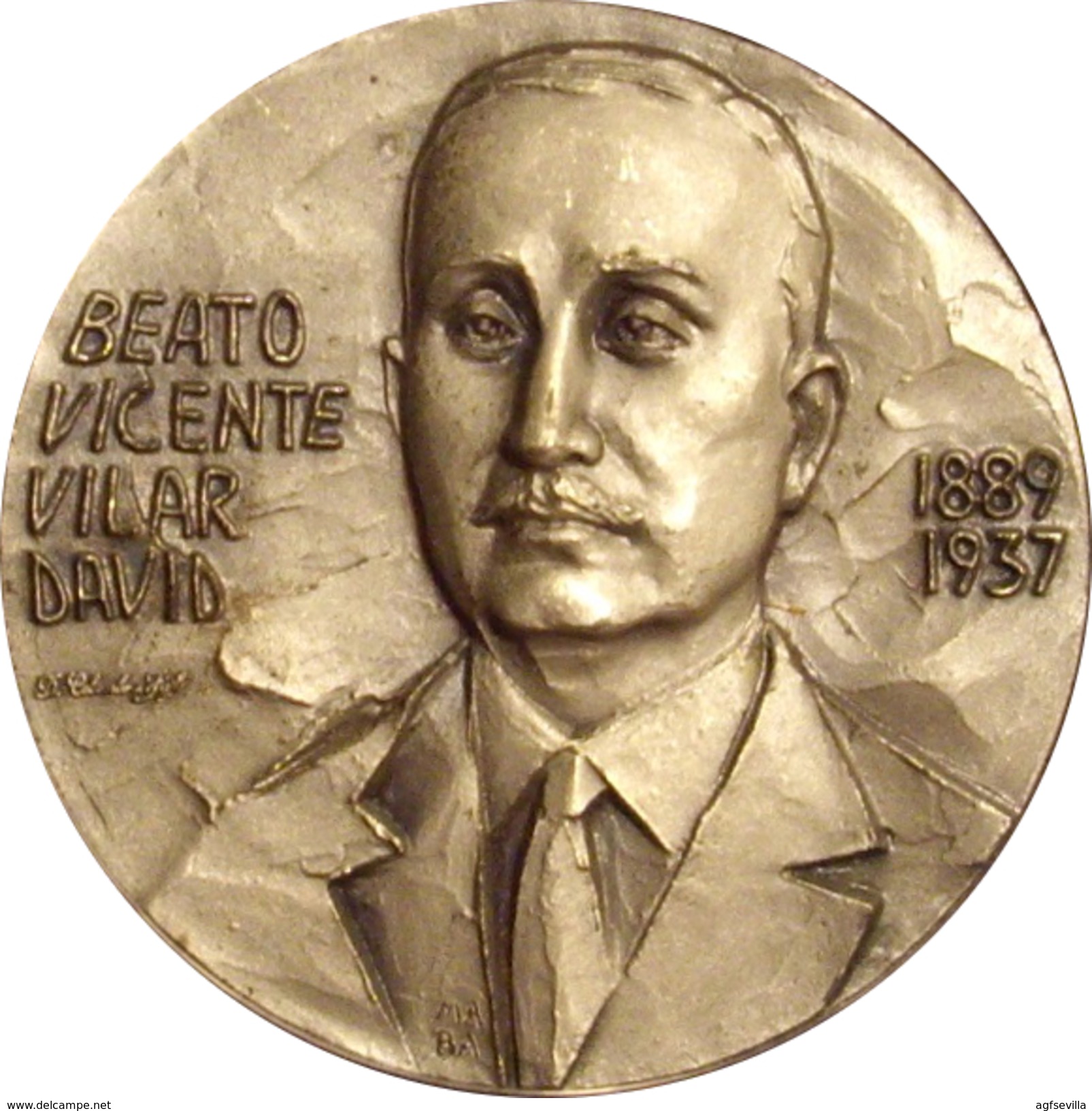 ESPAÑA. MEDALLA DEL BEATO VICENTE VILAR DAVID. 1.995. CON METACRILATO. MEDAILLE ESPAGNE. SPAIN MEDAL - Professionals/Firms