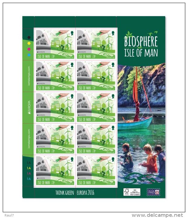 Europa 2016 - Isle Of Man - Think Green - Feuillet Neufs // Mnh - 2016