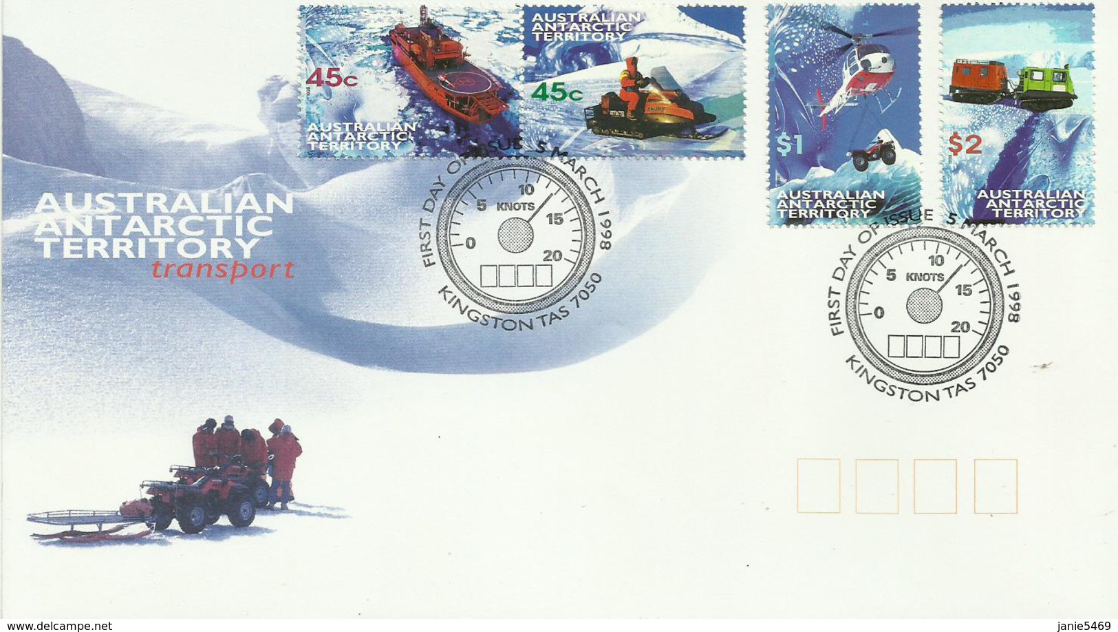 Australian Antarctic Territory 1998 Transports FDC - FDC
