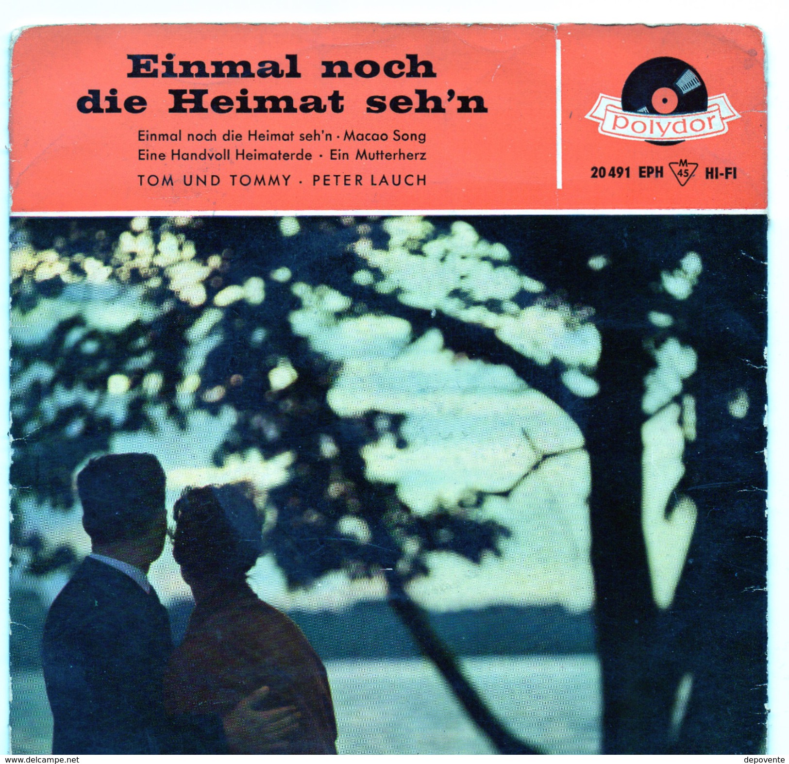 45T : TOM UND TOMMY / PETER LAUCH - EINMAL NOCH DIE HEIMAT SEH'N - Sonstige - Deutsche Musik
