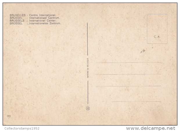 50632- BRUXELLES- INTERNATIONAL CENTER BY NIGHT, TRAMWAY, CAR - International Institutions