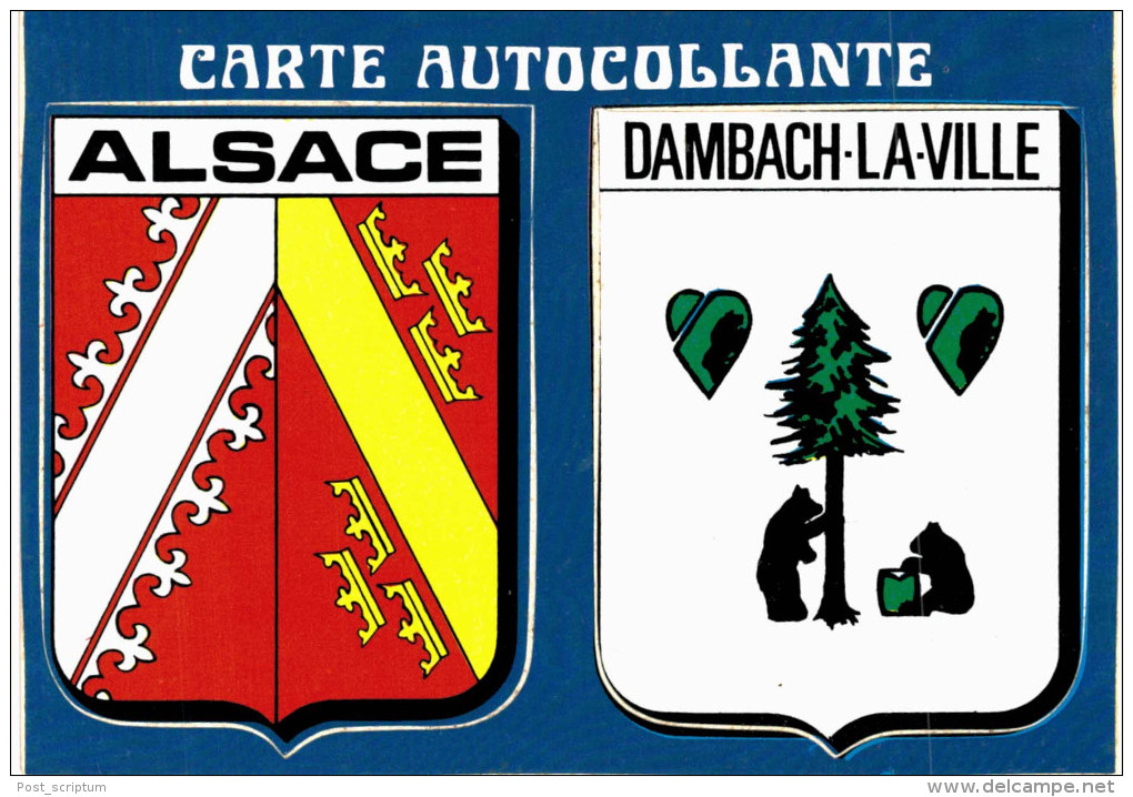 Carte Autocollante Alsace Dambach La Ville - Dambach-la-ville