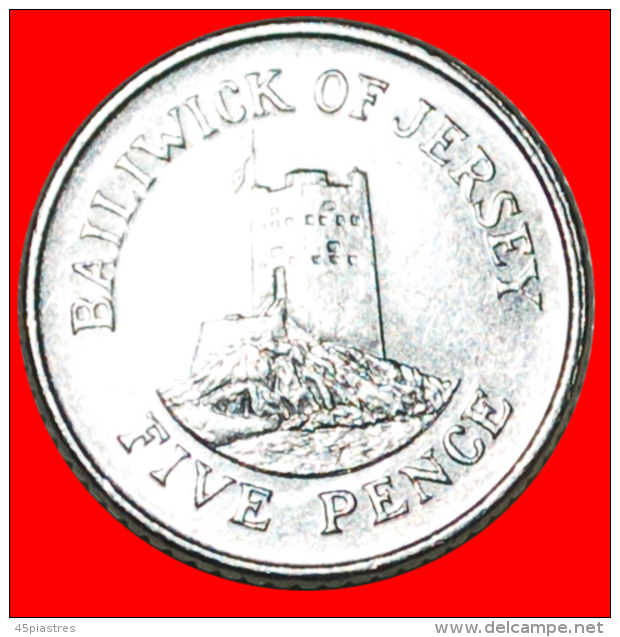 * GREAT BRITAIN: JERSEY ★ 5 PENCE 1992 TOWER! LOW START&#9733;NO RESERVE! - Jersey