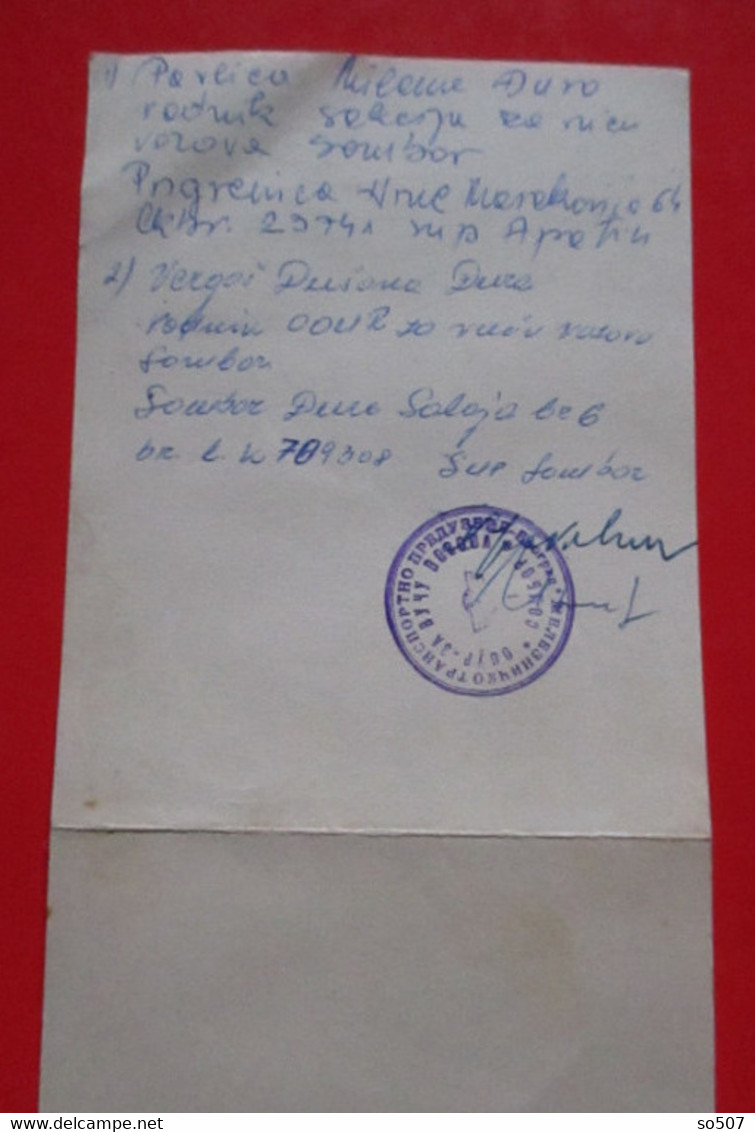 X1 - Check, Cheque, Promissory Note, Bill Of Exchange - SFRJ Jugoslavija - Seal Yugoslavia Railways - Cheques & Traveler's Cheques