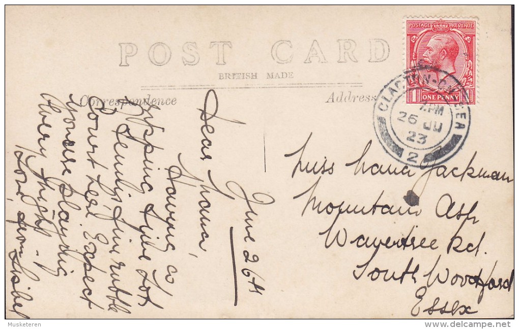 United Kingdom PPC Grosvenor Court Private Hotel, Marine Parade, Clacton On Sea CLACTON-ON-SEA 1923 (2 Scans) - Clacton On Sea